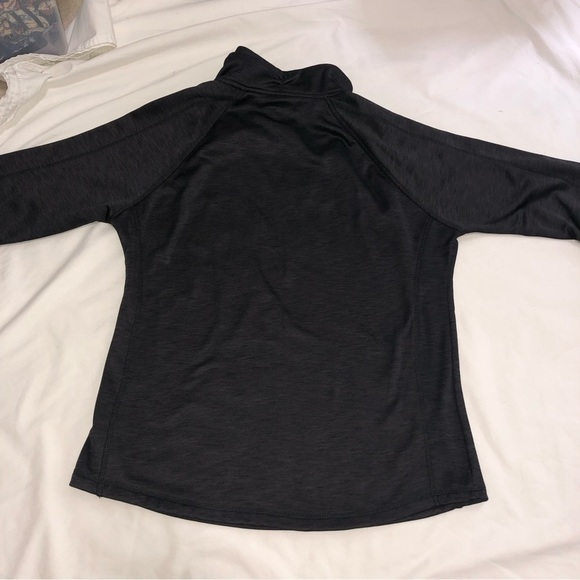 Umbro Womens Funnel Neck Side Zip Fleece Lined Sweatshirt L Thumb Holes Black - Picture 10 of 10